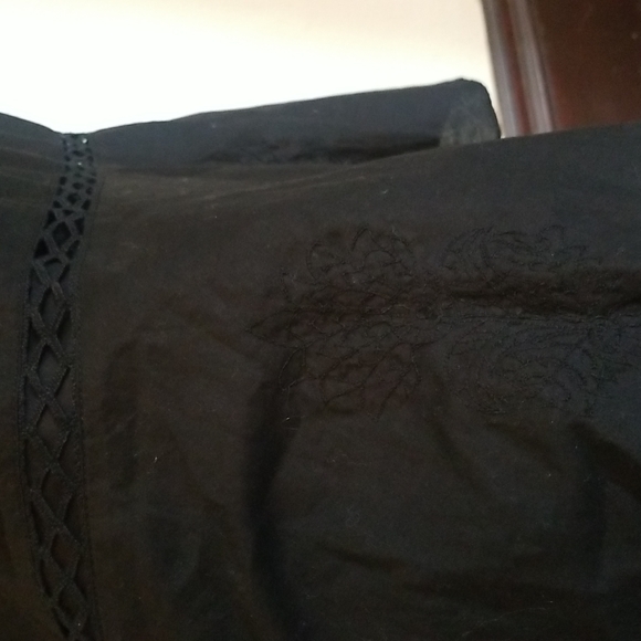 J.Crew Black Embroidered Halter Midi Dress Size 0 - Picture 8 of 9